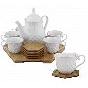 Чайный набор на 6 персон 13 предметов Bamboo Lenardiна подставке