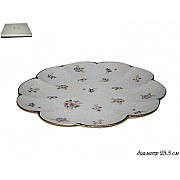 Блюдо круглое Анемон мраморный Lenardi 25 см