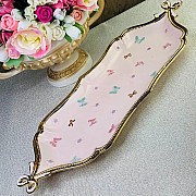 Прямоугольное блюдо Lenardi Бабочки розовые 50 см