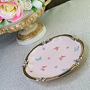 Круглое блюдо Lenardi Бабочки розовые 18 см