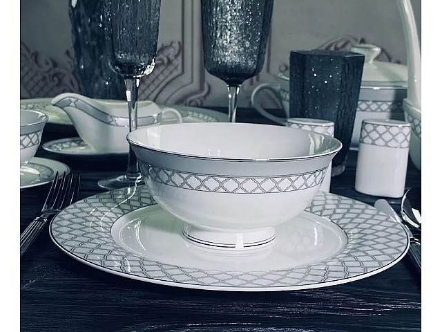 Набор 2 салатника 11 см Версаль серебро Lenardi