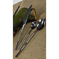 Набор столовых приборов Bambook Lenardi на 6 персон 24 предмета серебро