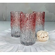 Набор из 6 стаканов 340 мл Glass Color Lenardi красный