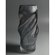 Декоративная ваза для цветов 29см Vase Lenardi серая