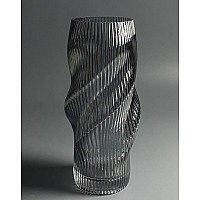 Декоративная ваза для цветов 29см Vase Lenardi серая