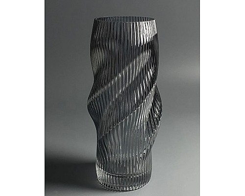 Декоративная ваза для цветов 29см Vase Lenardi серая