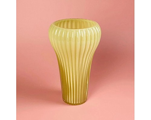 Декоративная ваза для цветов 28см Vase Lenardi желтая