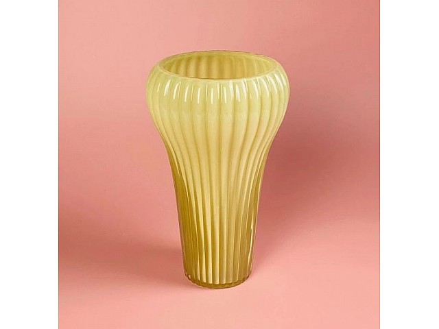 Декоративная ваза для цветов 28см Vase Lenardi желтая