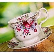 Чайный набор Flora роза Lenardi на 6 персон 12 предметов 260 мл