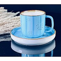 Чайный набор Sea Lenardi на 6 персон 12 предметов голубой