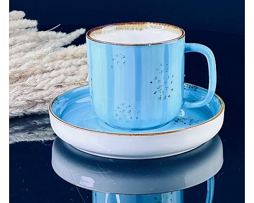 Чайный набор Sea Lenardi на 6 персон 12 предметов голубой