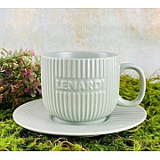 Чайный набор Stripe Lenardi на 6 персон 12 предметов 290 мл серый