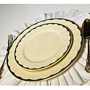 Набор из 6 тарелок 27 см Империал золото Lenardi
