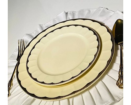 Набор из 6 тарелок 27 см Империал золото Lenardi