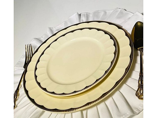 Набор из 6 тарелок 27 см Империал золото Lenardi