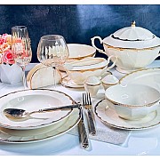 Обеденный сервиз Империал золото Lenardi на 6 персон 45 предметов