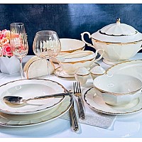 Обеденный сервиз Империал золото Lenardi на 6 персон 45 предметов