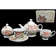 Чайный сервиз Lenardi Бежевая роза на 6 персон