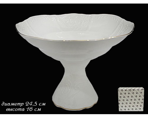 Фруктовница на ножке 24 см Maria Gold Lenardi Фруктовница на ножке 24 см Maria Gold Lenardi