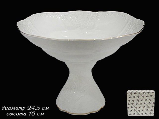 Фруктовница на ножке 24 см Maria Gold Lenardi