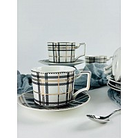 Чайный набор на 6 персон 12 предметов 280 мл Burb Lenardi черный