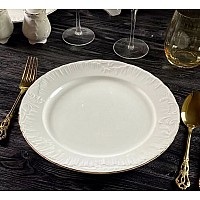 Набор из 6 тарелок 27см Аврора золото Lenardi