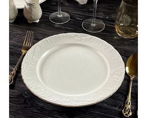 Набор из 6 тарелок 27см Аврора золото Lenardi