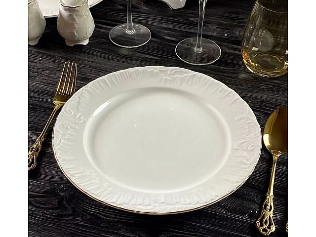 Набор из 6 тарелок 27см Аврора золото Lenardi