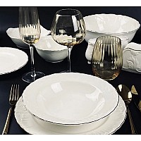 Обеденный сервиз на 6 персон 36 предметов Аврора золото Lenardi