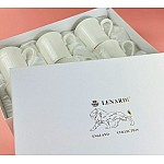 Набор из 6 кружек 320 мл Simple white Lenardi