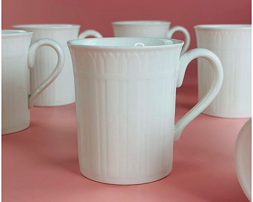 Набор из 6 кружек 320 мл Simple white Lenardi
