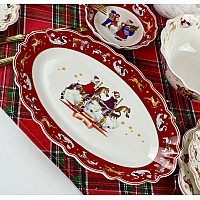 Набор из 2 овальных блюд 35 см Новогодний Lenardi Набор из 2 овальных блюд 35 см Новогодний Lenardi