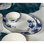 Столовый сервиз на 6 персон 27 предметов Blue Flowers Lenardi