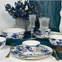 Столовый сервиз на 6 персон 27 предметов Blue Flowers Lenardi