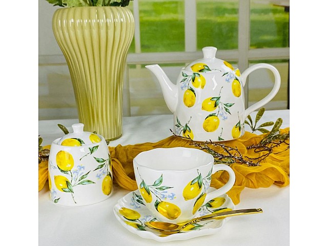 Чайный сервиз на 6 персон 16 предметов Лимоны Lenardi