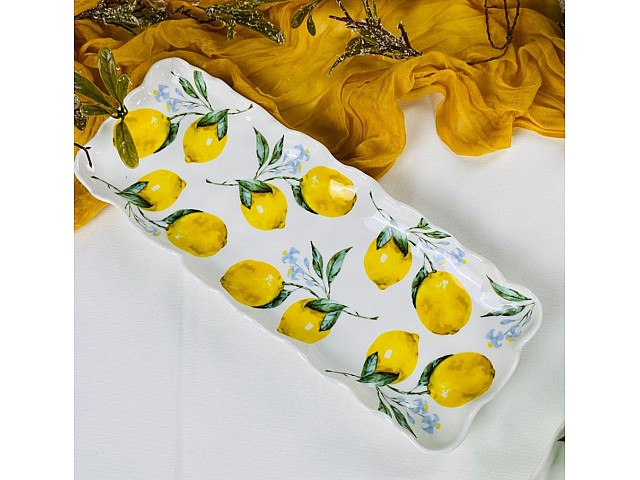Прямоугольное блюдо 33 см Лимоны Lenardi