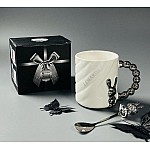 Кружка 430 мл с ложкой Мишки Lenardi белая