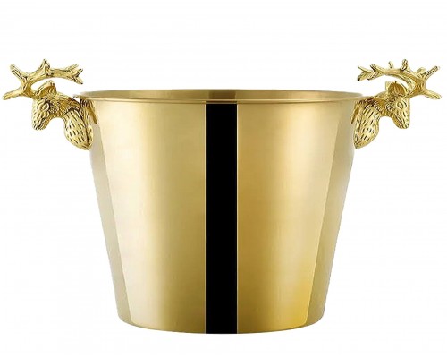 Ведро для шампанского ICE Lenardi золотое 24 см 13 л
