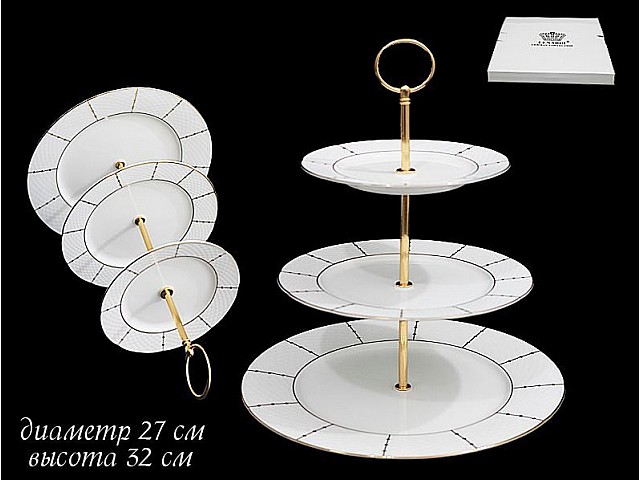 Трехъярусная этажерка Lenardi Президентский