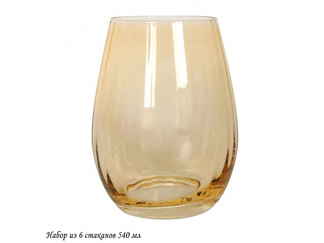 Набор из 6 стаканов 540 мл Rainbow gold Lenardi
