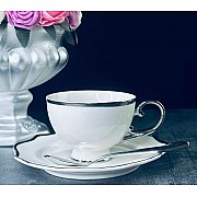 Чайный набор Luxe Lenardi платина на 6 персон 12 предметов