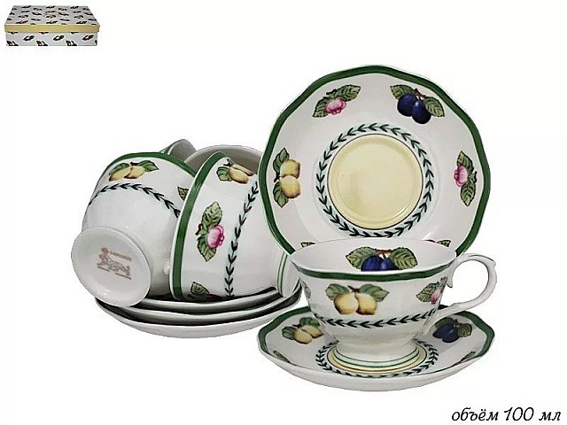 Кофейный набор Фрукты Lenardi 12 предметов