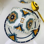 Чайный набор Lenardi Майолика оранжево-синий 12 предметов