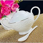 Сахарница 300 мл Белая роза Lenardi