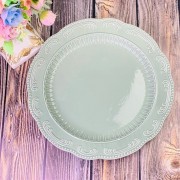 Круглое блюдо Бавария Lenardi серое 31 см