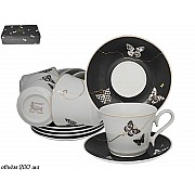 Чайный набор Lenardi Butterfly черный 12 предметов