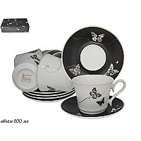 Чайный набор Lenardi Butterfly черный 12 предметов