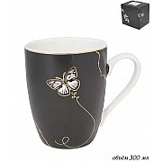 Кружка Lenardi Butterfly черный 300 мл