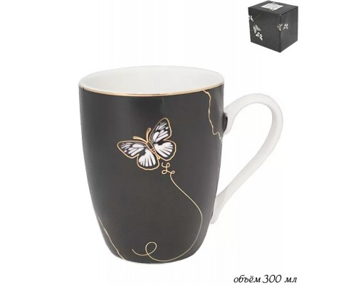 Кружка Lenardi Butterfly черный 300 мл