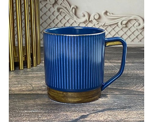Кружка 420 мл Wood Lenardi синяя